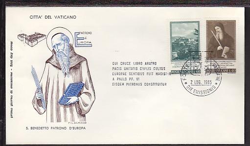 Vatican Benedetto 1965 U/A FDC BIN