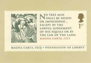 Great Britain 2015 PHQ Card Sc 3403 1st Farmer, Magna Carta quote