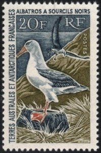 FRENCH ANTARCTIC 1968 20fr Albatross; Scott 28, Yvert 24; MNH