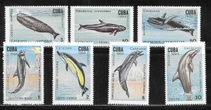 Cuba 2677-2683 Marine Mammals set MNH