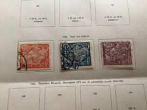 Czechoslovakia stamps on folded page  A11792