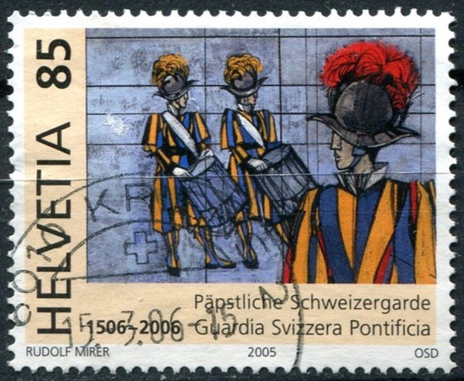 Switzerland Sc#1224 Used, 85c multi, 500th Anniv of Swiss Papal Guard (2005)