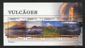 GUINEA BISSAU 2023 VOLCANOES SHEET MINT NH