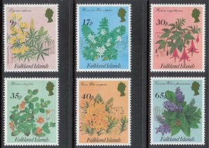 FALKLAND ISLANDS 1995 Flowering Shrubs; Scott 624-29, SG 727-32; MNH