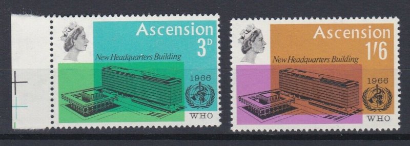 ASCENSION  1966  W H O HEADQUARTERS  SET  MNH 