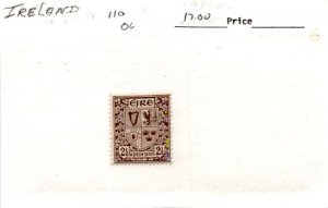 Ireland, Postage Stamp, #110 Mint Hinged, 1941 Coat Arms (AF)