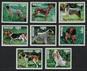 Bhutan Dogs 8v 1973 MNH MI#563A-543A