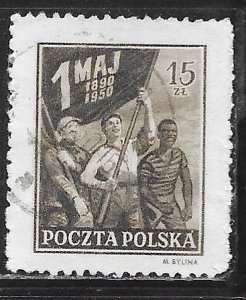 Poland 473: 15g Workers with Flag, used, F-VF