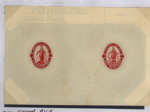 Costa Rica  1923-24 2c & 5c Enus - proofs in red