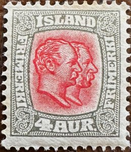 Iceland 1907-08 Sc. 73 Unused