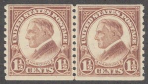 MALACK 598 F/VF OG NH Line Pair, Rich Color! (Stock ..MORE.. w3112