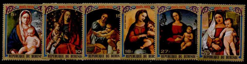 Burundi 441-2, C193-5 MNH Christmas, Art