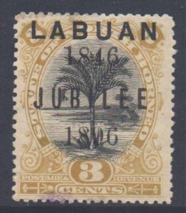 Labuan North Borneo Scott 68 - SG85, 1896 Jubilee 3c MH*