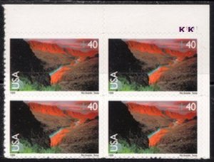 US Stamp #C134 MNH - Rio Grande River Air Mail Plate Block of 4