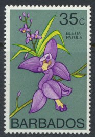 Barbados  SG 550  SC# 406a MNH   Flowers Orchids 1976 see scan / details