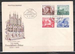 German Dem. Rep. Scott cat. 151-154. Frankfurt Anniversary. First day cover