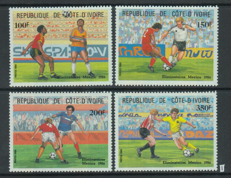 XG-Z682 IVORY COAST IND - Football, 1985 Mexico 1986 World Cup MNH Set