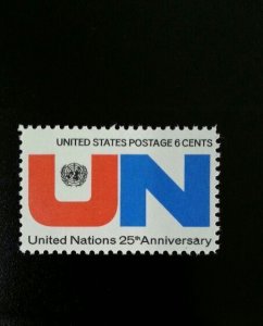 1970 6c United Nations, 25th Anniversary Scott 1419 Mint F/VF NH