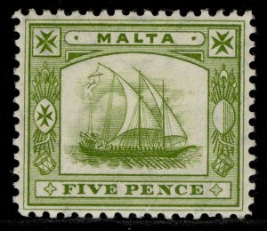 MALTA EDVII SG60, 5d pale sage green, M MINT.