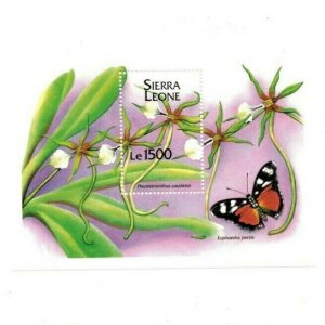 Sierra Leone 1994 - Orchids, Butterfly - Souvenir Sheet - Scott 1749 - MNH