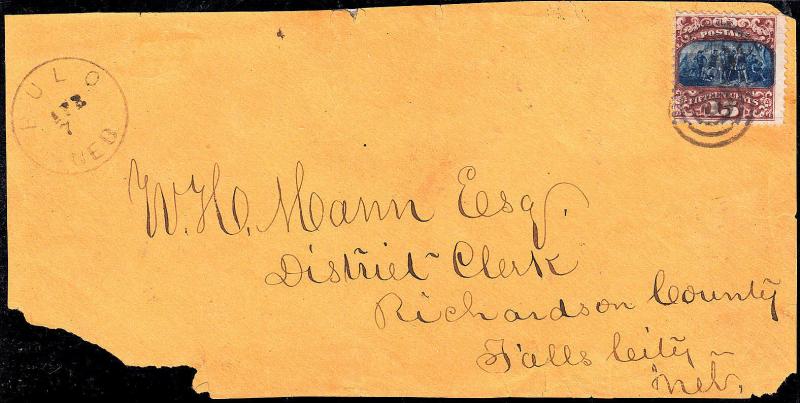 U.S. 119 Used F+VF ON COVER FRONT (103118)