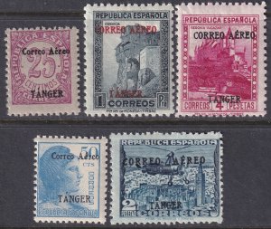Spanish Tangier 1939 Ed 108-12 air post partial set MNH**