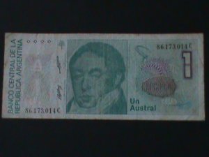 ​ARGENTINA-1985 CENTRAL BANK-$1 AUSTRAL-CIRCULATED-VERY FINE HARD TO FIND