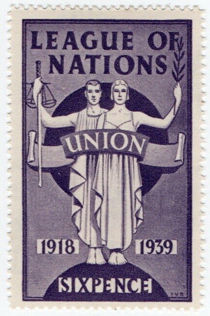 (I.B) Cinderella Collection : League of Nations Union 6d