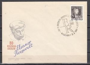 Poland, Scott cat. 1272. Eleanor Roosevelt issue. First Day Cover. ^