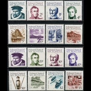 MICRONESIA 1984 - Scott# 5-20 History Set of 16 NH