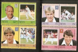 Nevis 1985 Famous Cricket Players Sc 384-90 8v MNH # 2310