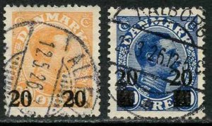 DENMARK Sc#176-177 1926 20? surcharges Used