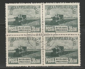 Romania Commemorative Stamp Used Block of Four A20P40F2626-