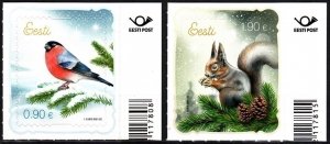 ESTONIA 2021-20 Religion: Christmas. Fauna: Bird Squirrel. CORNER, Mint