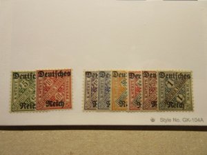 WURTTEMBERG Scott O176-83 (O176 & O177 are MNH) MH Lot-Z Cat $22.15