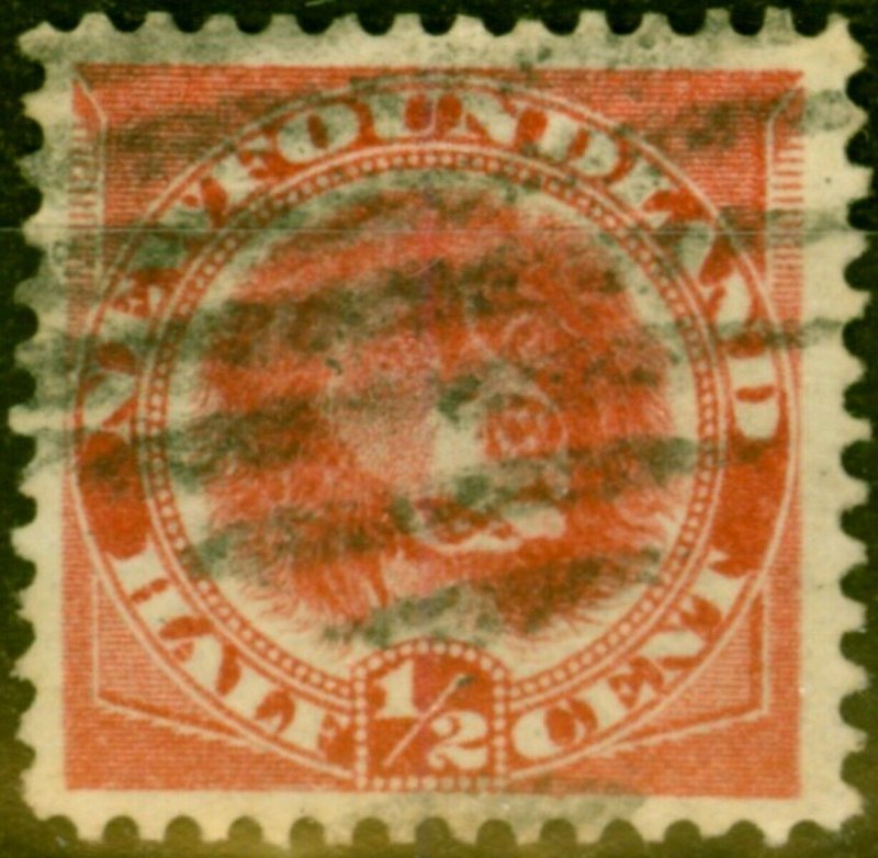 Newfoundland 1887 1/2c Rose-Red SG49 Fine Used