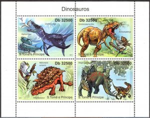Sao Tome and Principe 2011 Dinosaurs Sheet MNH