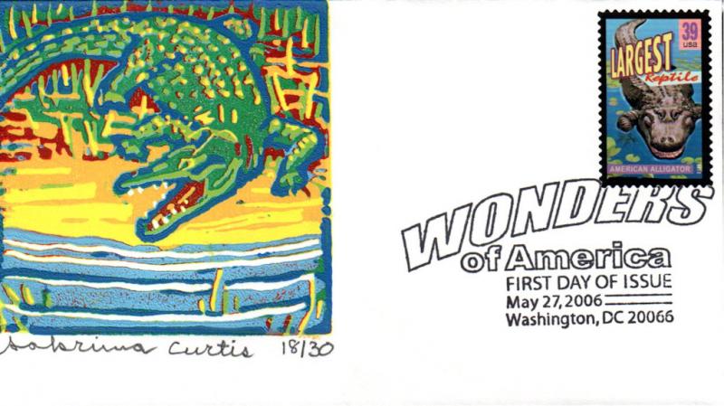 #4033 American Alligator S Curtis FDC