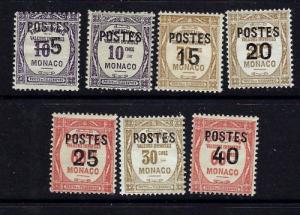 Monaco 131-37 Hinged 1937 issues 