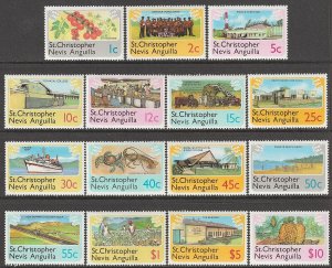 EDSROOM-13572 St Kitts & Nevis 355-369 MNH 1978 Complete Pineapples CV$10.45