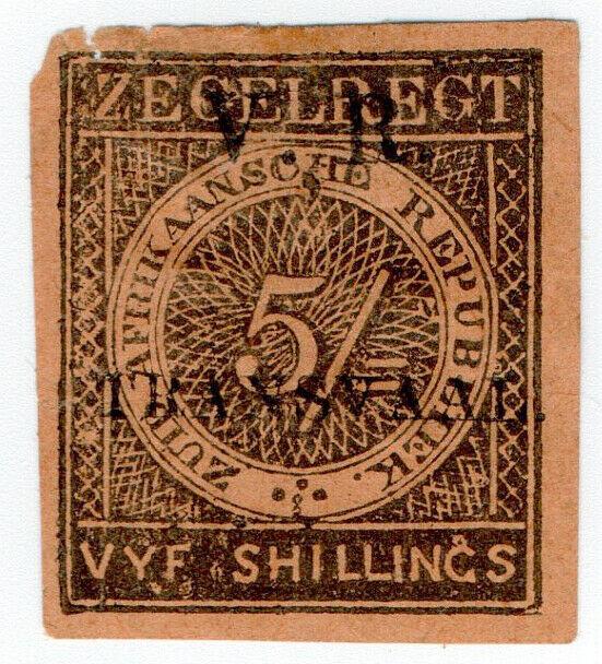 (I.B) Transvaal Revenue : Duty Stamp 5/-