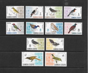 BIRDS - SAMOA #265-274B MNH