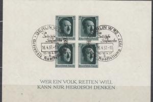 Germany - 1937 Hitler imperforated S/ S Sc# B103 - (2833)