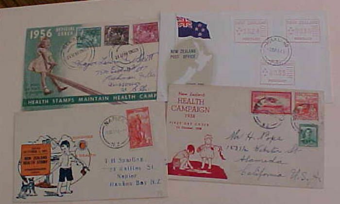 NEW ZEALAND FDC 1937,1938,1956,1984