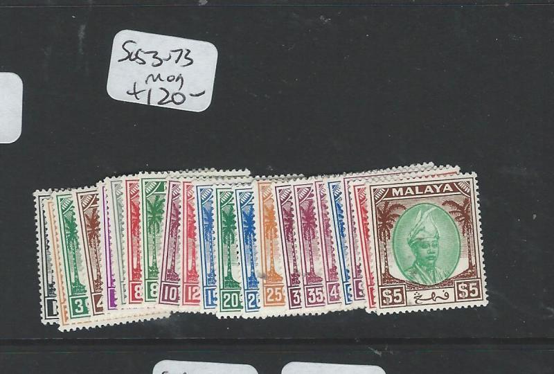 MALAYA PAHANG (P0906B) SULTAN SET TO $5.00   SG53-73  MOG