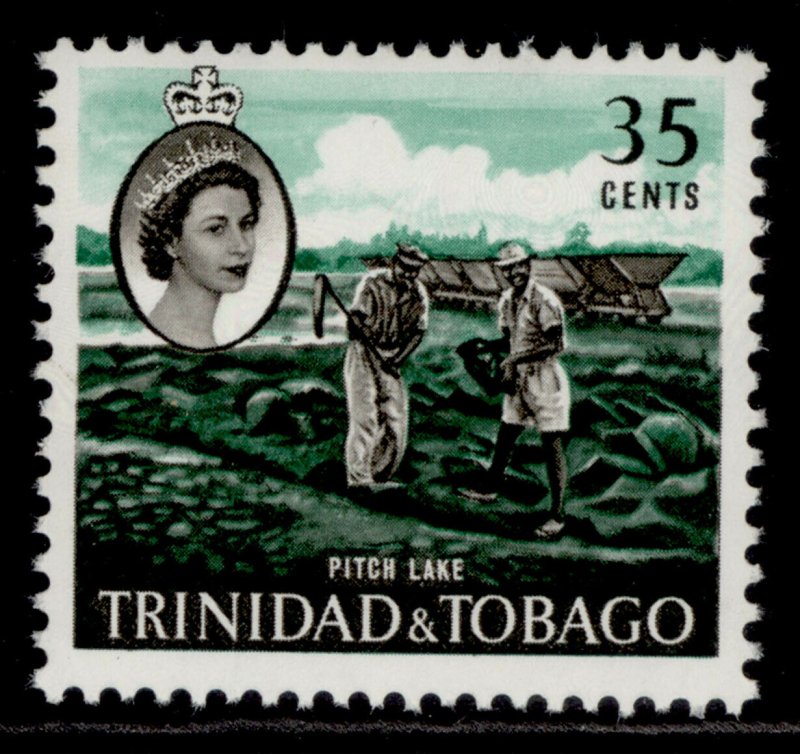 TRINIDAD & TOBAGO QEII SG293, 35c emerald & black, NH MINT. 