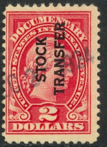 USA 1918-22 $2.00 STOCK TRANSFER Revenue Sc RD13 VFU