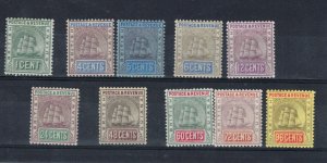 British Guiana #160 - #170 (Missing #161) Very Fine Mint Lightly Hinged Set