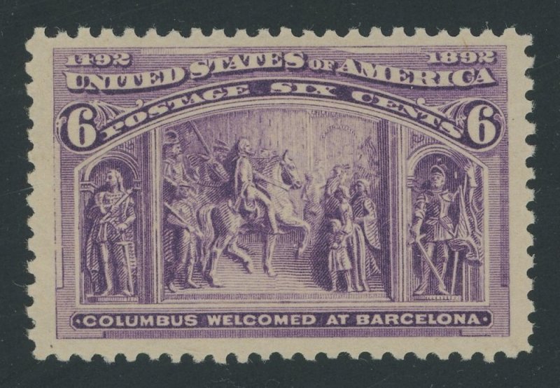 USA 235 - 6 cent Columbian - F/VF Mint nh Jumbo & sound