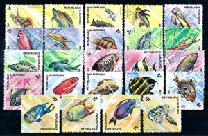 [66054] Burundi 1974 Marine Life Fish 24 Values MLH